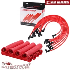 With BOOTS HEAT SHIELD PROTECTOR Plug Wires Set JDMSPEED SBC BBC HEI 350 383 454
