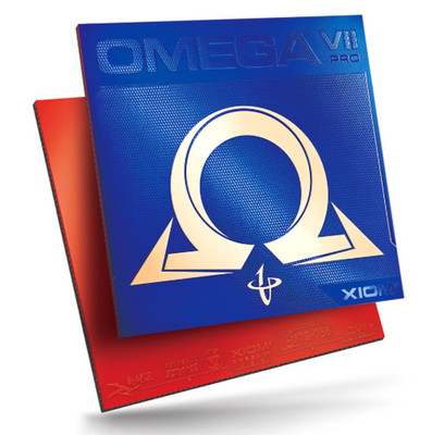 XIOM OMEGA VII PRO Table Tennis Rubber - Professional Offensive Black/Red