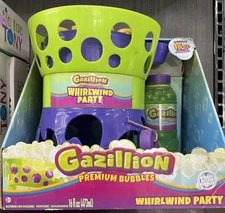 Gazillion Bubbles Whirlwind Party Bubble Machine with 16oz Solution Set