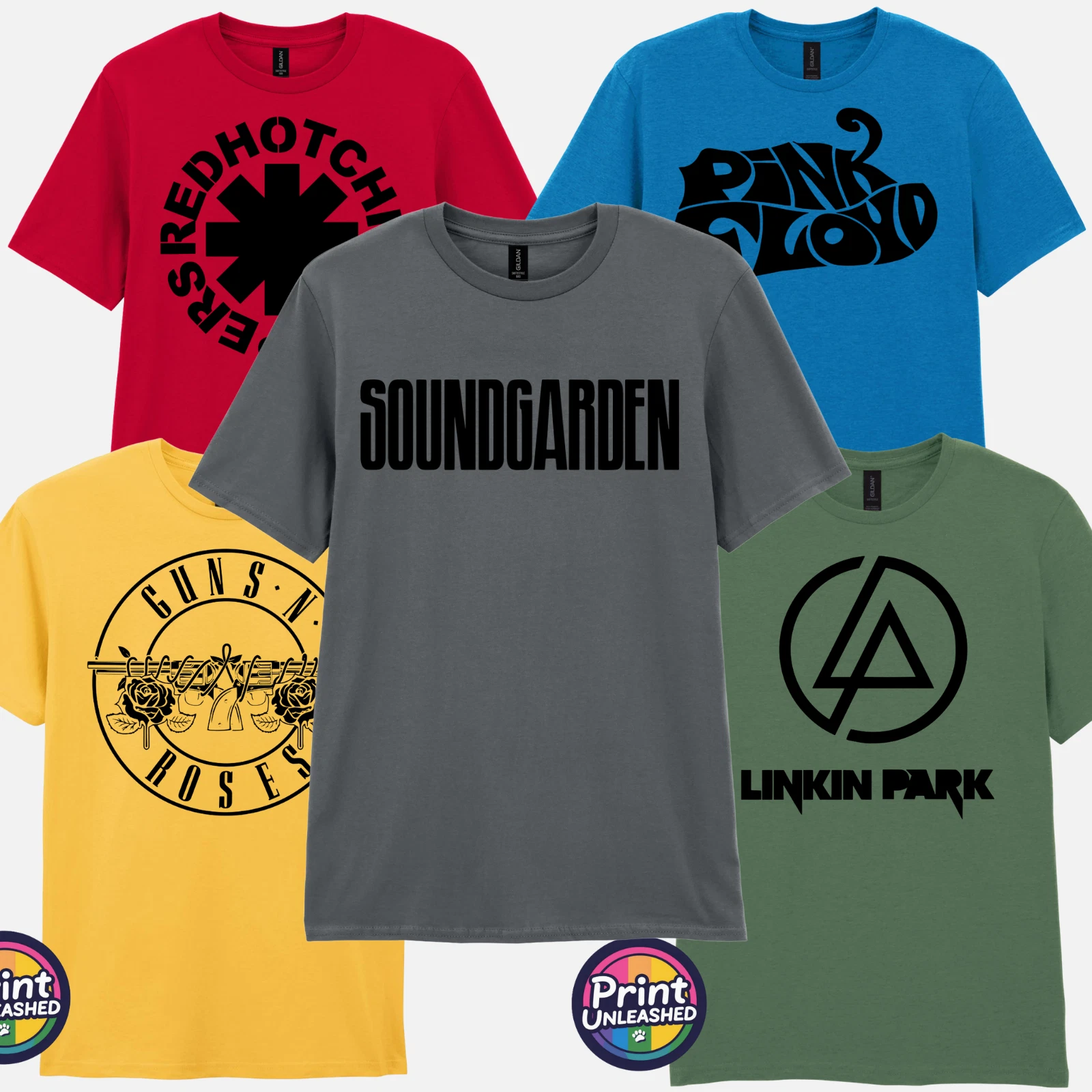 Music Tee Rock Bands T-Shirt Classic Rock Band Logo Graphic Choice Unisex S-2XL