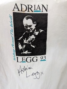 SIGNED Vintage 1990s Adrian Legg T- Shirt XL Original Used (E12)