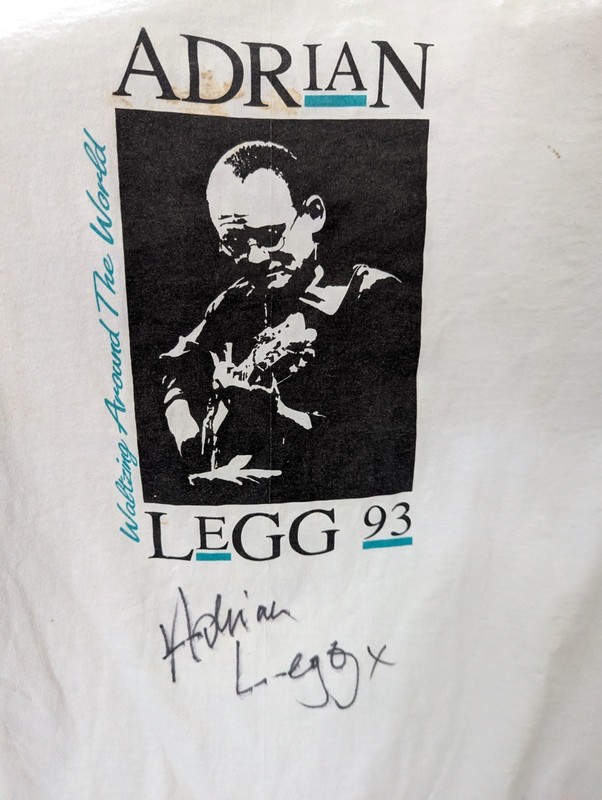 SIGNED Vintage 1990s Adrian Legg T- Shirt XL Original Used (E12)