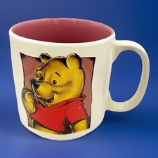 Disney Winnie The Pooh Coffee Mug Vintage 90s Cup Pink Inside 10oz