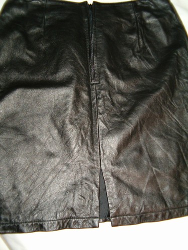 Black Leather Skirt Size 12 - Picture 3 of 5