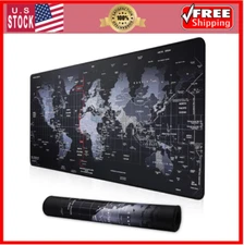 "XXL Gaming Mouse Pad 35.4x15.7"", Large Desk Mat with World Map Design "