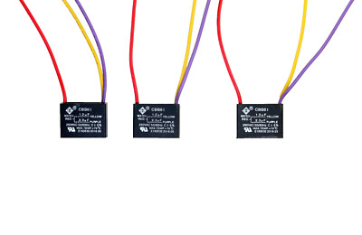 CEILING FAN CAPACITOR CBB61 1.2uf+2.3uf 3 Wire Quantity 3