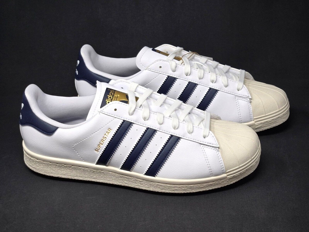 adidas Superstar Golf Men Multi Size Shoes White Navy Blue