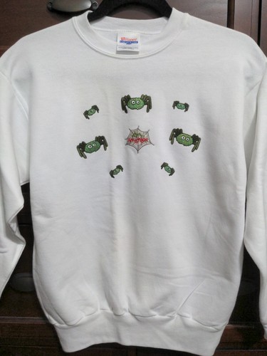 Hanes Jugend Fleece Unisex Halloween Spinne Sweatshirt Größe L 14-16 - Bild 5 von 5