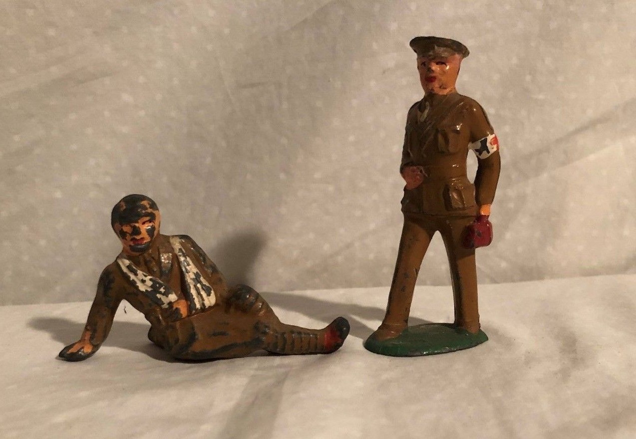 Barclay Manoil Wounded Soldier and Army Doctor Lead Toy Soldiers Barclay Manoil Wounded Soldier and Army Doctor Lead Toy Soldiers