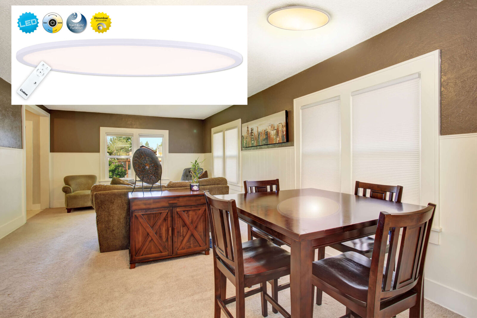 Näve oval LED Deckenleuchte Panel Deckenlampe Spot Lampe leuchte 1295223  online kaufen | eBay