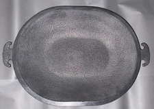 Guardian Service Hammered Oval 15"L  And 10.5”W Roasting Platter Server Vintage