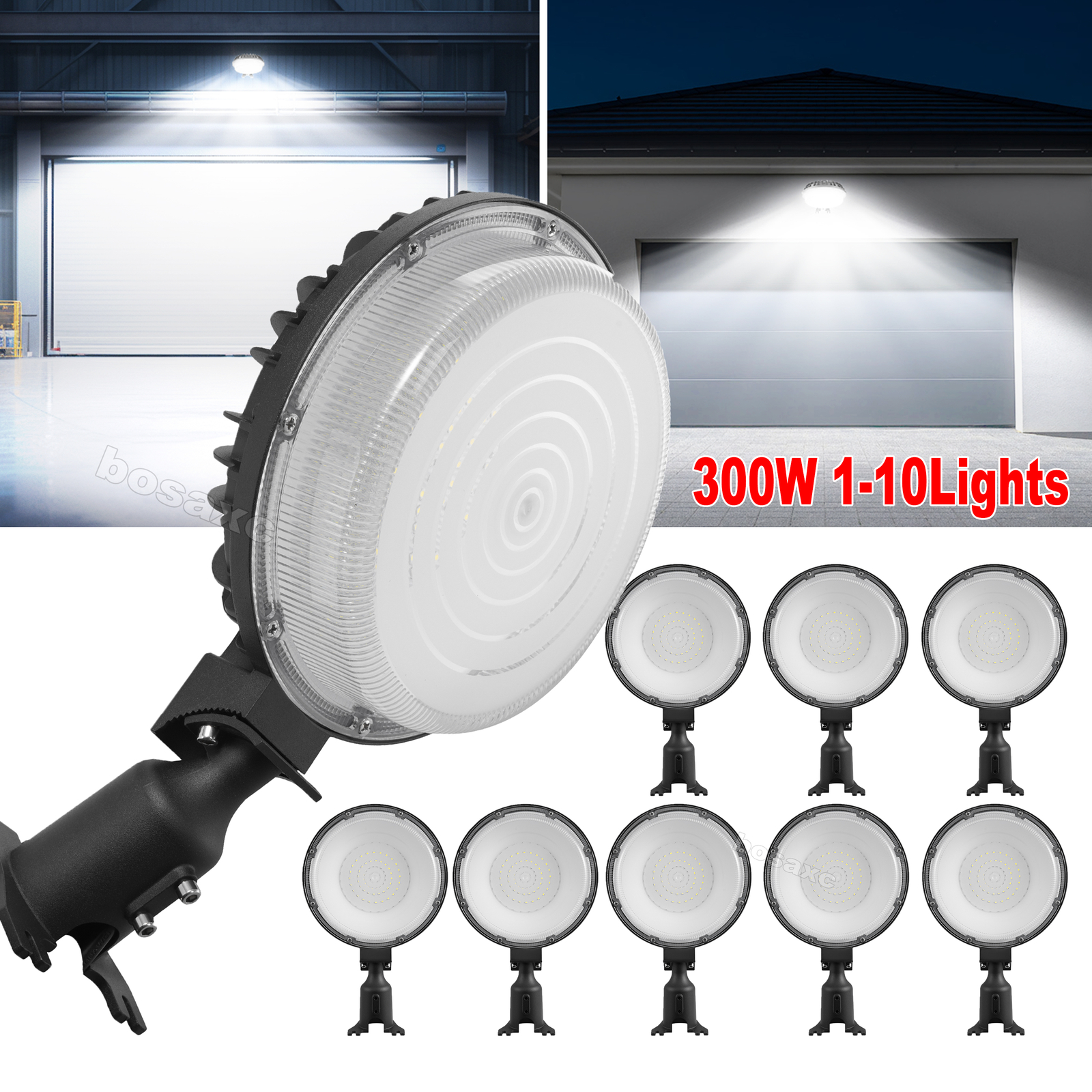 10PACK 300W LED Barn Yard Street Outdoor Security Light Dusk to Dawn Flood Light