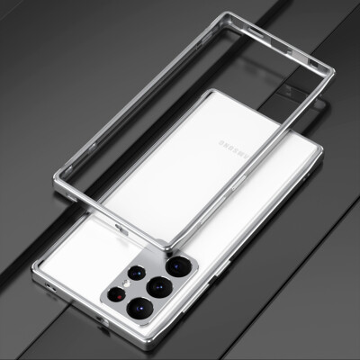 For Samsung S25 Ultra S23 FE S24 S21 Metal Hard Bumper Frame +Lens Protector