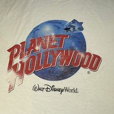 Retro Planet Hollywood Walt Disney World White T-Shirt 2XL Made in USA