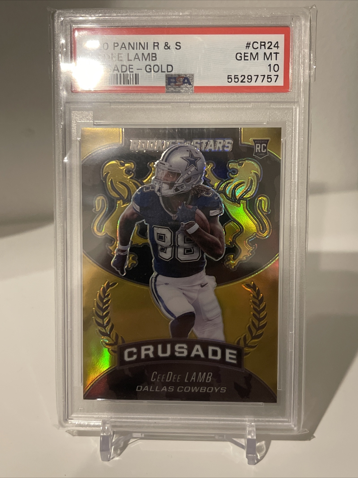 CeeDee Lamb Panini Rookies & Stars Crusade #CR24 Gold