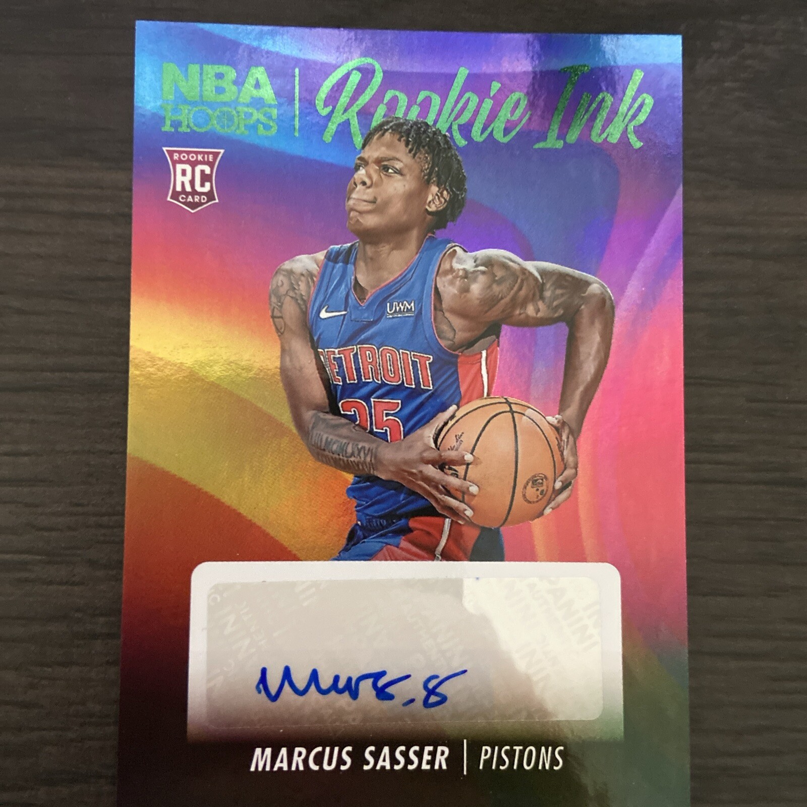 2023-24 Panini NBA Hoops Marcus Sasser Rookie Ink Holo Rookie RC Auto