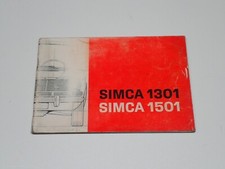 SIMCA 1301 - 1501 MANUALE USO E MANUTENZIONE ITALIANO TEDESCO