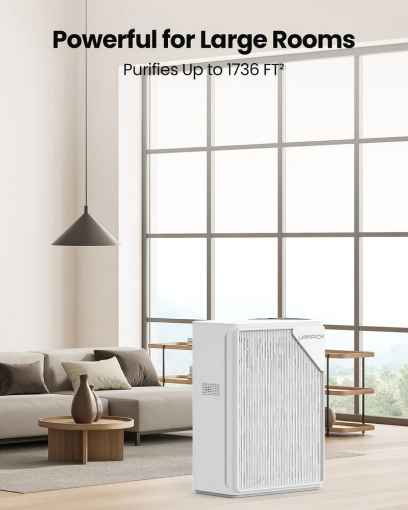 Air Purifier for Large Rooms Up to 1736 sqft HEPA Filter with PM2.5 Detector