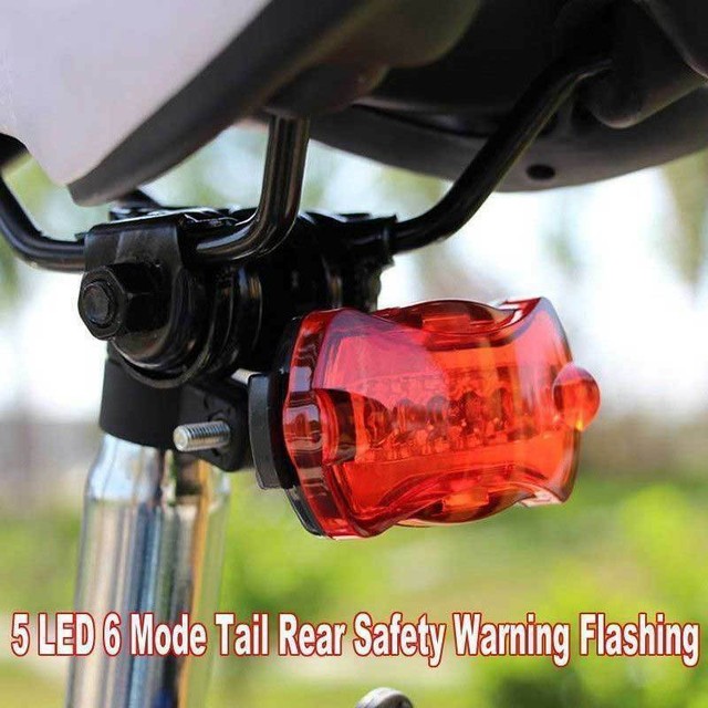 2X LED Bike Red Rear Back Tail Light Bright Safety Lights Warning Safety Bicycle