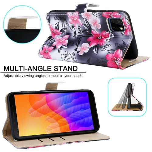 For Honor 9s Case, Slim Magnetic Flip Leather Wallet Shockproof Phone Case Cover - Picture 8 of 17