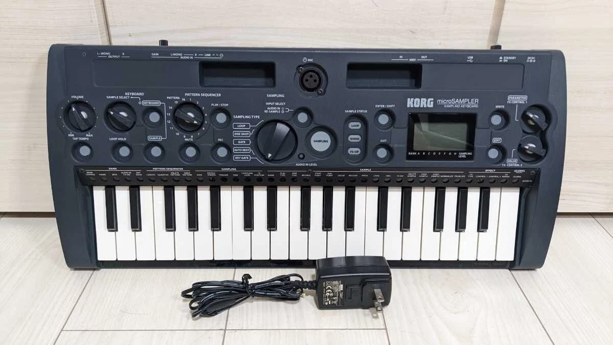 Korg MS1 microSAMPLER Sampling Keyboard Black Music Instruments