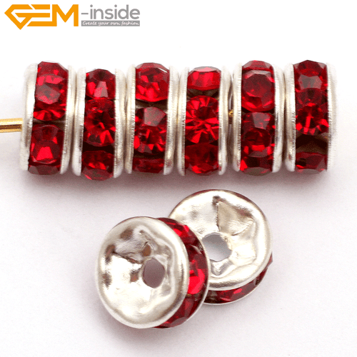 Rondelle Czech Crystal Rhinestone Spacer Loose Beads 100 Pcs For Jewelry Making - Picture 27 of 38