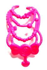 B635 - BARBIE 2000s Pink Plastic Maxi Necklace Necklace