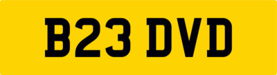 DAVID B   DAV DVE DAVE DAVY 3X3 B REG PRIVATE REGISTRATION NUMBER PLATE B23 DVD