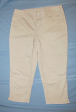 Womens Chico's Pull-On Stretch Capris. Size 0 US 4 Tan. 20" Inseam