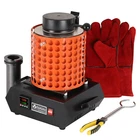 TOAUTO Upgraded Electric Gold Melting Furnace Forge kit+Mesh w/3KG Crucible