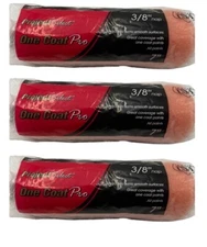 QTY 3 Linzer Rol-Rite Paint Roller RC 1143 0700 7 W x 3/8 Nap in. Pink Polyester