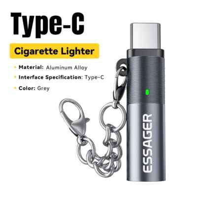 Type C Mini Cigarette Lighter Tungsten Wire Blowing Safety Energy Saving