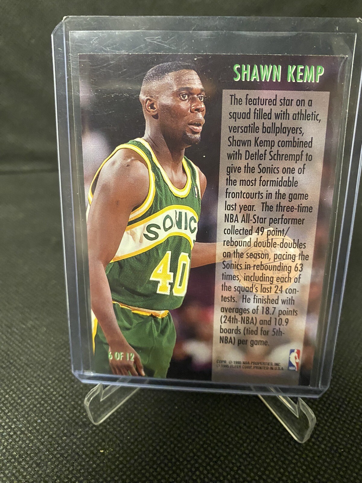 199596 Fleer Basketball SHAWN KEMP Double Double 6 Of 12 SuperSonics