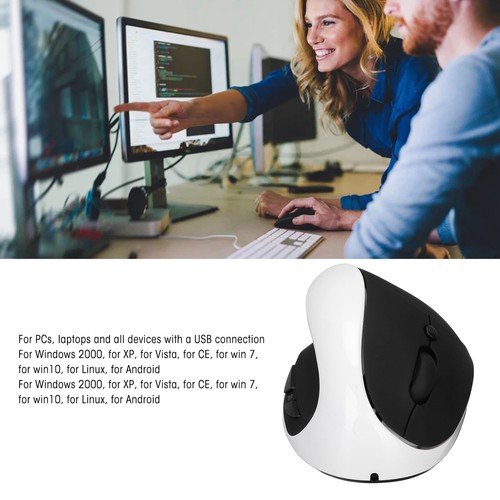 Left Hand Vertical Mouse 2.4G Wireless Vertical Ergonomic Mouse Rechargeable BST - Picture 21 of 28