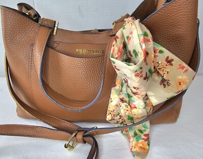 Steve Madden Women's Tan Crossbody Handbag Purse With A