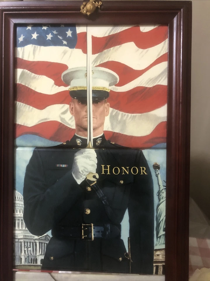 Bradford Exchange Military Plates Set of 4 Framed (honor, Courage, Duty, Liberty - Image 2 of 4