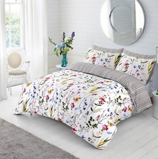 100% Soft Microfiber Print Duvet Cover Quilt Bedding Set Double Super King Size