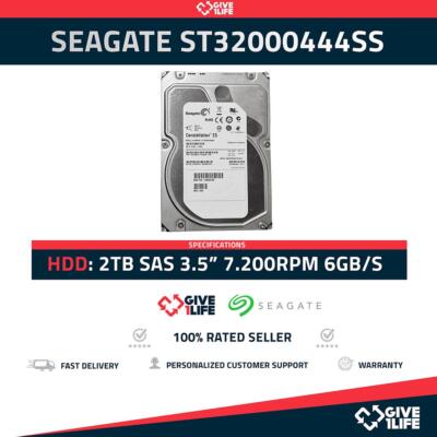 SEAGATE ST32000444SS 2TB HDD 3.5'' SAS-2 6GB/S 7.2K 16MB - SERVIDORES HP DELL IBM