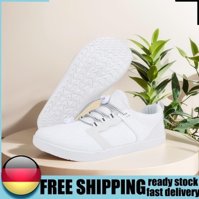 Walking Shoes Wide Toe Box Zero Drop Barefoot Sneakers for Women Men (White 43)