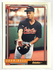 JUAN BELL Baltimore Orioles, Phillies, Red Sox 1992 Topps Baseball Card #52