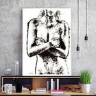 Abstract Sexy Lady Black White Art Oil Paint Canvas Poster Decor Unframed A619