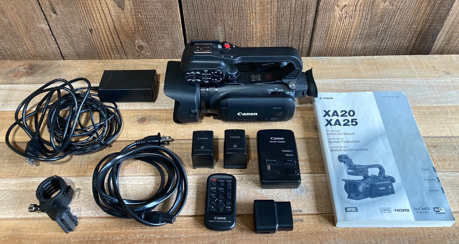 Canon XA25 Professional Camcorder Two Batteries, Wall Adapter, 2x 32GB