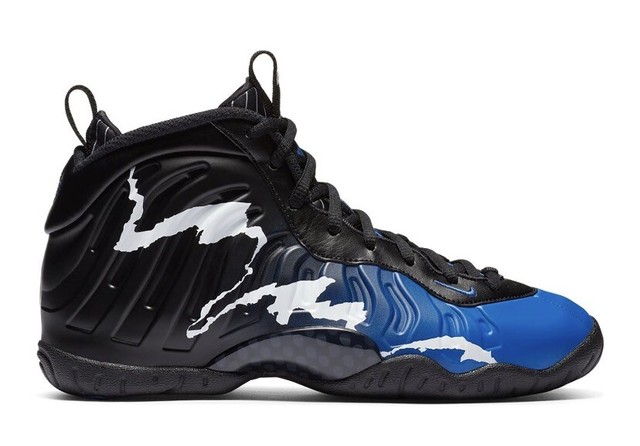 nike little posite one black and blue