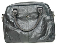 Borsa a tracolla Thirty-One Jewell donna grigia pelle di serpente ecopelle doppio manico