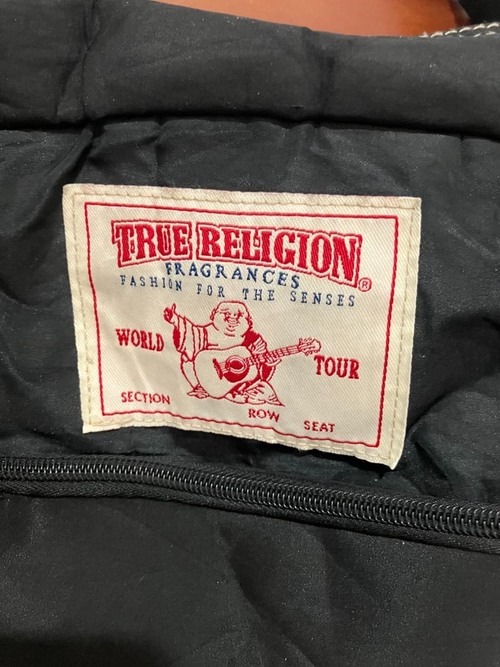 Bolsa carteiro True Religion Fragrances, preta, tamanho único, viagem noturna - Imagem 2 de 3