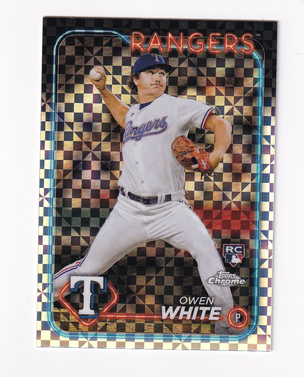 2024 TOPPS CHROME BASEBALL OWEN WHITE ROOKIE X-FRACTORS CARD 211