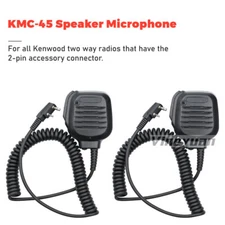 2PC KMC-45 Speaker Microphone For Kenwood NX240 TK340 NX320 TK3170 NX220 Radio