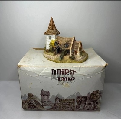Liliput Gasse Greensted Kirche verpackt Vintage Sammler Ornament