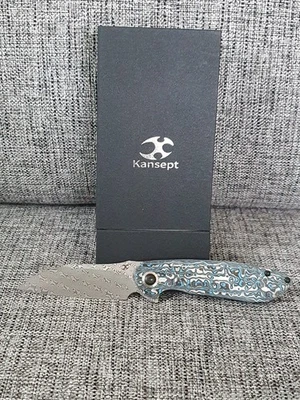 Kansept Knives Prometheus Folder Damaskus Nebula Carbon Fiber Handle - Bild 1 von 4