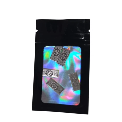 NVP Money Gram design  5x 1 Gram Silver Bars- Mylar Bag